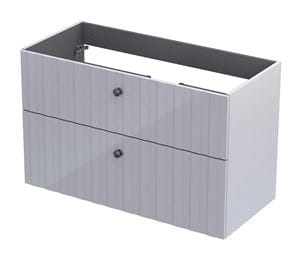 ORISTO NARVIK skrinka pod umývadlo 99,8x45,5x62 cm, 2 zásuvky, s rebrovaním, biela mat