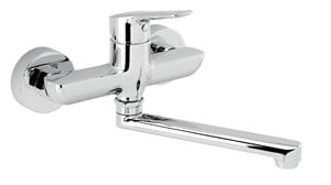 NOVASERVIS METALIA 54 umývadlová/drezová nástenná batéria, Eco, chróm
