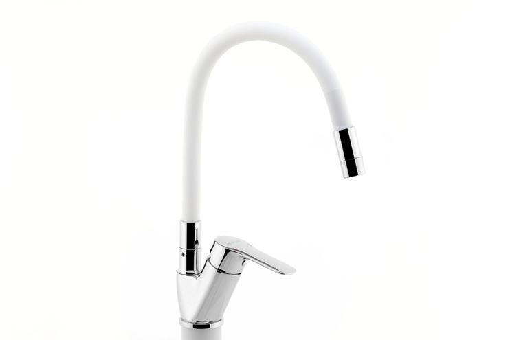 NOVASERVIS METALIA 54 drezová batéria, s flexi ramienkom, biela/chróm 54014F,0B Obrázek - fotka