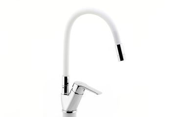 NOVASERVIS METALIA 54 drezová batéria, s flexi ramienkom, biela/chróm 54014F,0B Obrázek - fotka