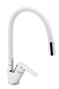 NOVASERVIS METALIA 54 drezová batéria, s flexi ramienkom, biela/chróm