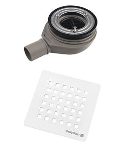 POLYSAN FLEXIA nízky vaničkový sifón pr. 90 mm, biela