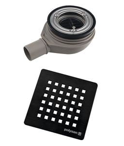 POLYSAN FLEXIA nízky vaničkový sifón pr. 90 mm, čierna