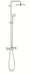 GROHE TEMPESTA SYSTEM 210 sprchový set s termostatickou batériou, horná sprcha, ručná sprcha s 3 prúdmi, tyč, hadica, Water Saving, chróm