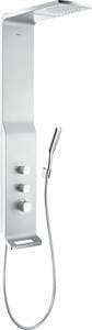 HANSGROHE RAINDANCE LIFT 180 termostatický sprchový panel, horná sprcha s 2 prúdmi, ručná sprcha, hadica, držiak, matný chróm