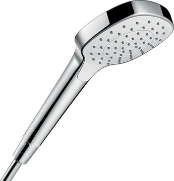 HANSGROHE CROMA E 1JET ručná sprcha pr. 110 mm, EcoSmart, biela/chróm