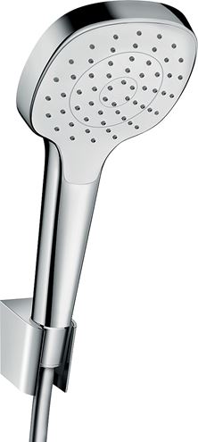 HANSGROHE CROMA SELECT E 1JET sprchová súprava 3-dielna, ručná sprcha 110x110 mm, hadica, držiak, biela/chróm 26424400 Obrázek - Hlavní obrázek