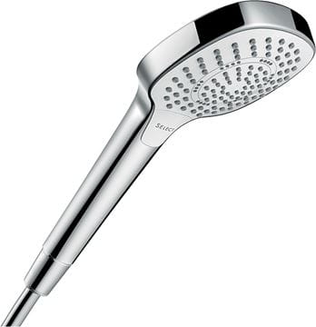 HANSGROHE CROMA SELECT E 3JET ručná sprcha 110x110 mm, 3 prúdy, biela/chróm