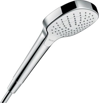 HANSGROHE CROMA SELECT E 3JET ručná sprcha 110x110 mm, 3 prúdy, EcoSmart, biela/chróm