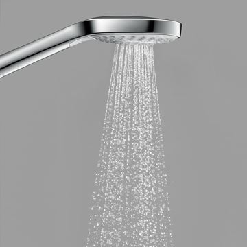 HANSGROHE CROMA SELECT E 3JET ručná sprcha 110x110 mm, 3 prúdy, EcoSmart, biela/chróm 26811400 Obrázek - fotka