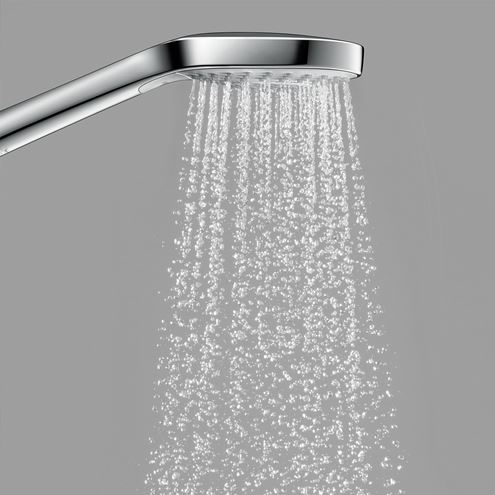 HANSGROHE CROMA SELECT E 3JET ručná sprcha 110x110 mm, 3 prúdy, EcoSmart, biela/chróm 26811400 Obrázek - fotka