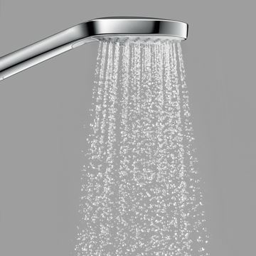 HANSGROHE CROMA SELECT E 3JET ručná sprcha 110x110 mm, 3 prúdy, EcoSmart, biela/chróm 26811400 Obrázek - fotka
