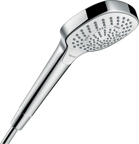 HANSGROHE CROMA SELECT E 3JET ručná sprcha 110x110 mm, 3 prúdy, EcoSmart, biela/chróm 26811400 Obrázek - Hlavní obrázek