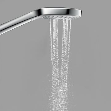 HANSGROHE CROMA SELECT E 3JET ručná sprcha 110x110 mm, 3 prúdy, EcoSmart, biela/chróm 26811400 Obrázek - fotka