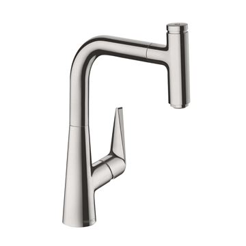 HANSGROHE TALIS SELECT M51 drezová batéria, s vyťahovacou koncovkou, nerez