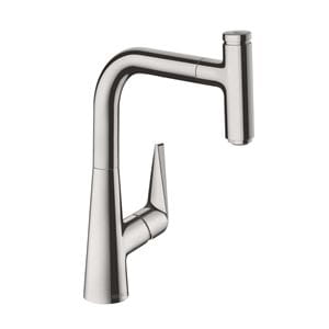 HANSGROHE TALIS SELECT M51 drezová batéria, s vyťahovacou koncovkou, nerez