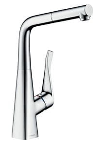 HANSGROHE METRIS M71 drezová batéria, s vyťahovacou koncovkou, EcoSmart, chróm