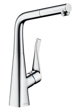 HANSGROHE METRIS M71 drezová batéria, s vyťahovacou koncovkou, EcoSmart, chróm