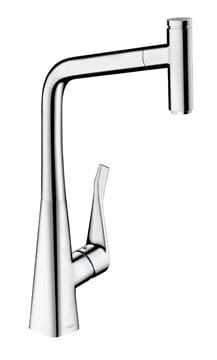 HANSGROHE METRIS SELECT M71 drezová batéria, s vyťahovacou koncovkou, EcoSmart, chróm