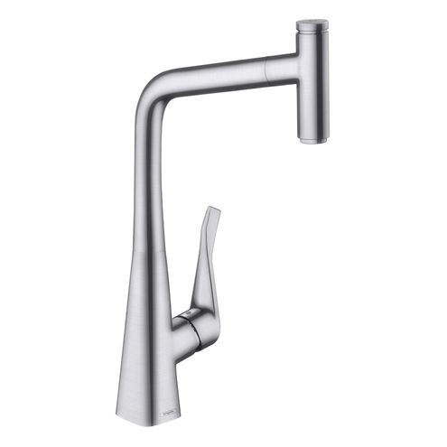 HANSGROHE METRIS SELECT M71 drezová batéria, s vyťahovacou koncovkou, nerez 14884800 Obrázek - Hlavní obrázek