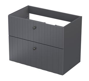 ORISTO NARVIK skrinka pod umývadlo 59,8x45,5x62 cm, 2 zásuvky, s rebrovaním, antracit