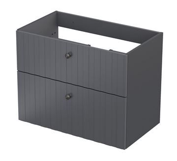 ORISTO NARVIK skrinka pod umývadlo 59,8x45,5x62 cm, 2 zásuvky, s rebrovaním, antracit