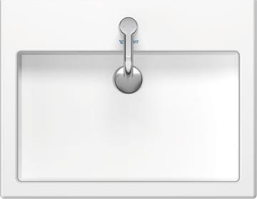 DURAVIT VERO umývadlo 60 cm, s otvorom pre batériu a prepadom, WonderGliss 04546000001 Obrázek - fotka