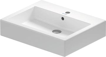DURAVIT VERO umývadlo 60 cm, s otvorom pre batériu a prepadom, brúsené, WonderGliss