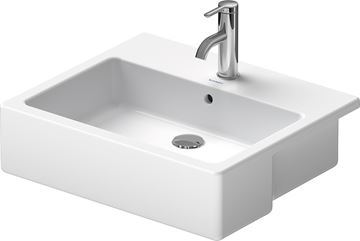 DURAVIT VERO umývadlo 55 cm, s otvorom pre batériu a prepadom, WonderGliss