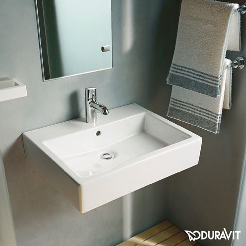 DURAVIT VERO umývadlo 50 cm, s otvorom pre batériu a prepadom, brúsené 0454500027 Obrázek - fotka