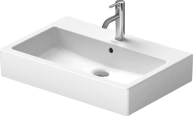 DURAVIT VERO umývadlo 70 cm, s otvorom pre batériu a prepadom, WonderGliss 04547000001 Obrázek - fotka