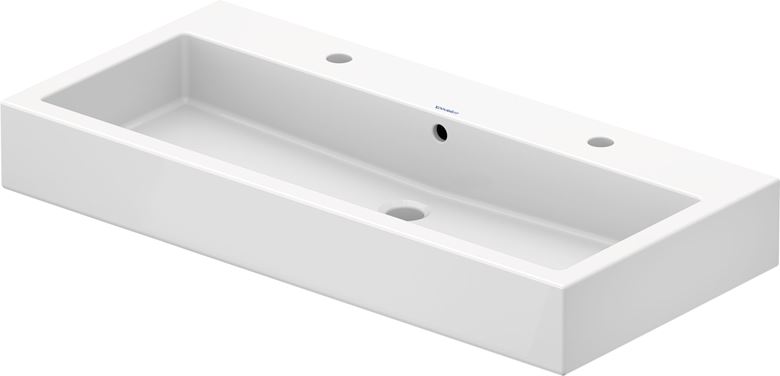 DURAVIT VERO umývadlo 100 cm, s 2 otvormi pre batérie a prepadom, brúsené, WonderGliss 04541000261 Obrázek - Hlavní obrázek