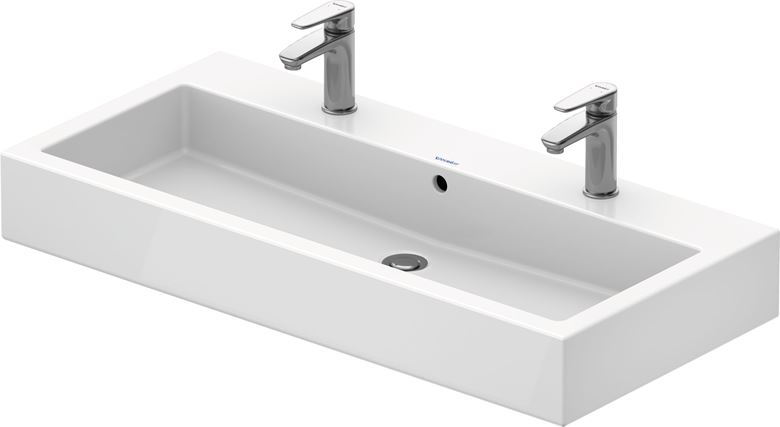 DURAVIT VERO umývadlo 100 cm, s 2 otvormi pre batérie a prepadom, brúsené, WonderGliss 04541000261 Obrázek - fotka
