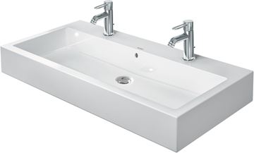 DURAVIT VERO umývadlo 100 cm, s 2 otvormi pre batérie a prepadom, brúsené, WonderGliss 04541000261 Obrázek - fotka
