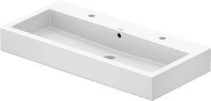 DURAVIT VERO umývadlo 100 cm, s 2 otvormi pre batérie a prepadom, WonderGliss
