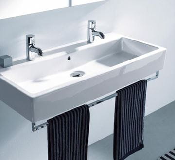 DURAVIT VERO umývadlo 120 cm, s 2 otvormi pre batérie a prepadom 0454120024 Obrázek - fotka