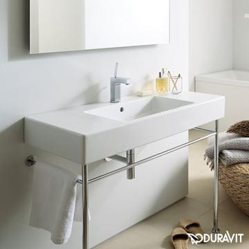 DURAVIT VERO umývadlo 125 cm, s otvorom pre batériu a prepadom, WonderGliss 03291200001 Obrázek - fotka