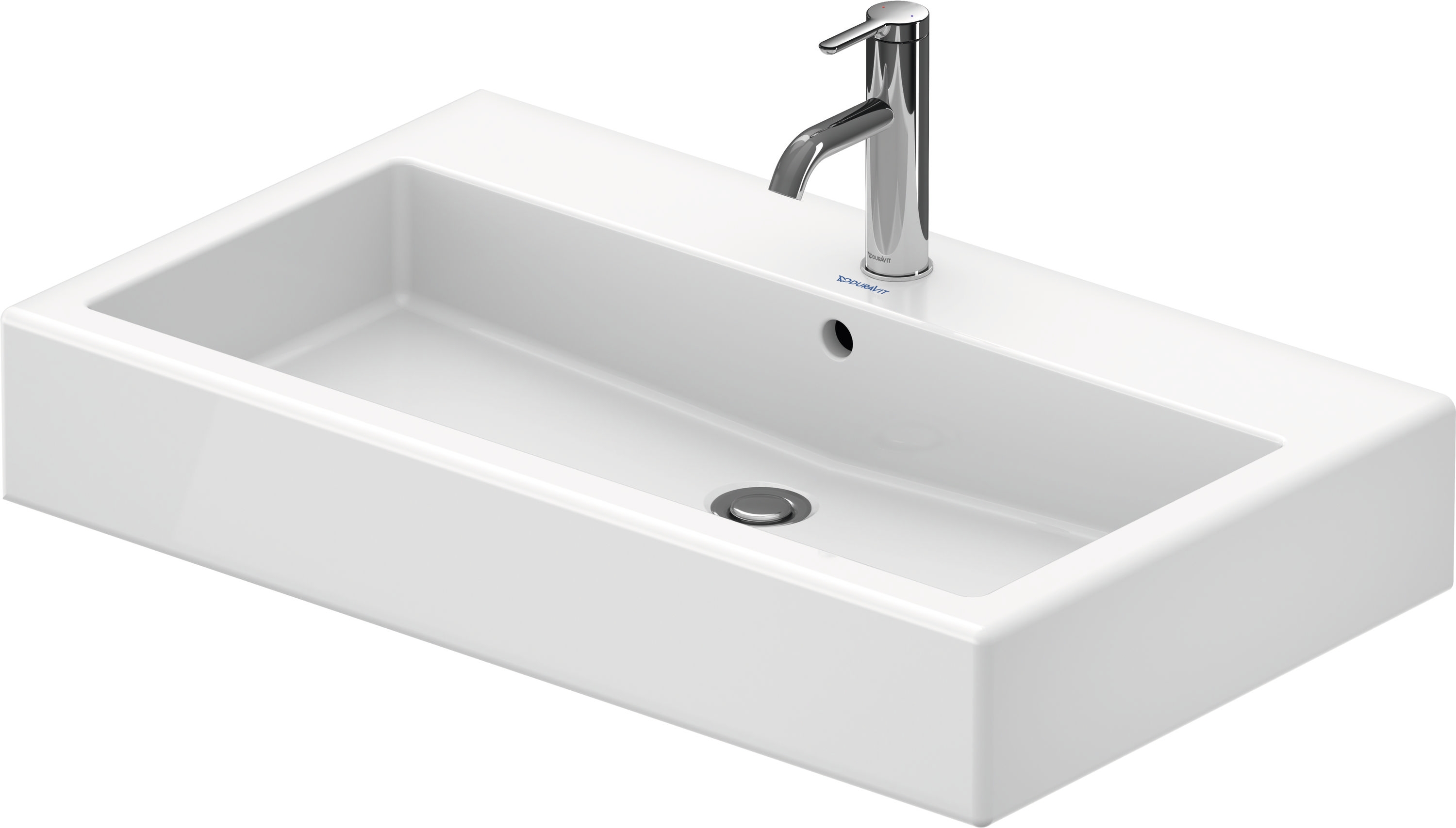DURAVIT VERO umývadlo 80 cm, s otvorom pre batériu a prepadom, brúsené 0454800027 Obrázek - fotka