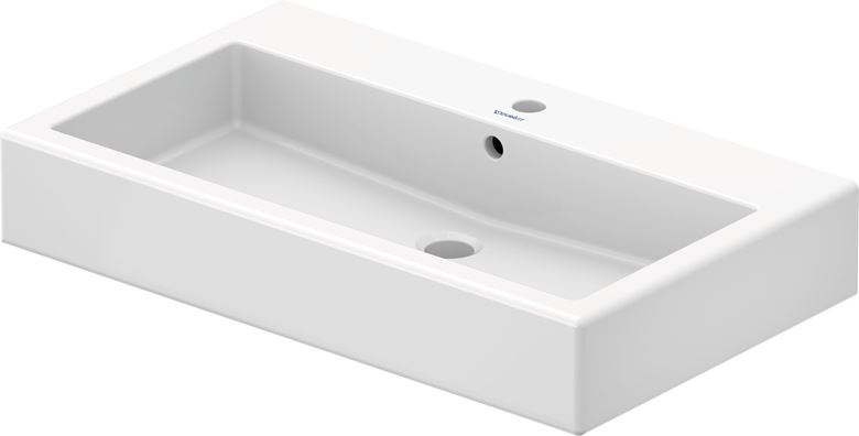 DURAVIT VERO umývadlo 80 cm, s otvorom pre batériu a prepadom, brúsené, WonderGliss 04548000271 Obrázek - Hlavní obrázek