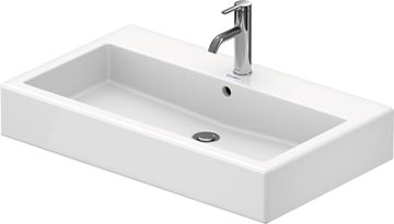 DURAVIT VERO umývadlo 80 cm, s otvorom pre batériu a prepadom, WonderGliss 04548000001 Obrázek - fotka