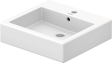 DURAVIT VERO umývadlo na dosku 50 cm, s otvorom pre batériu a prepadom, brúsené