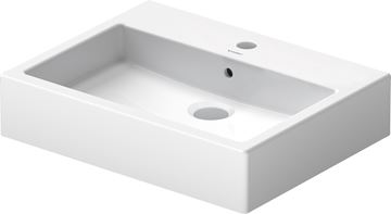DURAVIT VERO umývadlo na dosku 59,5 cm, s otvorom pre batériu a prepadom, brúsené, WonderGliss