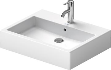 DURAVIT VERO umývadlo na dosku 59,5 cm, s otvorom pre batériu a prepadom, brúsené, WonderGliss 04526000001 Obrázek - fotka