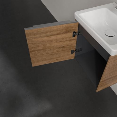 VILLEROY & BOCH VERITY EXCLUSIVE skrinka pod umývadlo 42,3x37,8x42,9 cm, 1 dvierka, pánty vľavo, Oak Kansas A87900RH Obrázek - fotka
