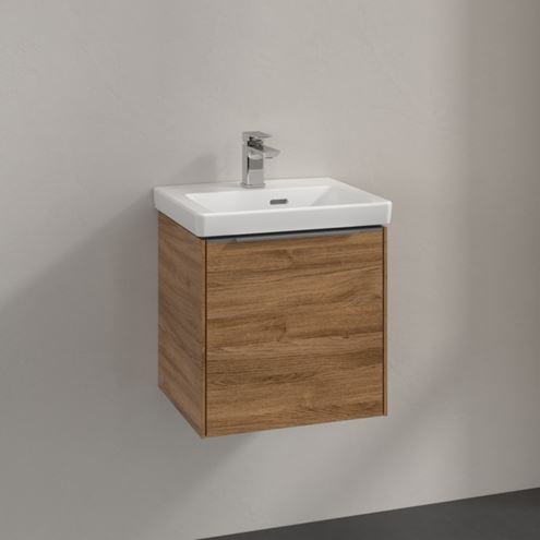 VILLEROY & BOCH VERITY EXCLUSIVE skrinka pod umývadlo 42,3x37,8x42,9 cm, 1 dvierka, pánty vľavo, Oak Kansas A87900RH Obrázek - fotka