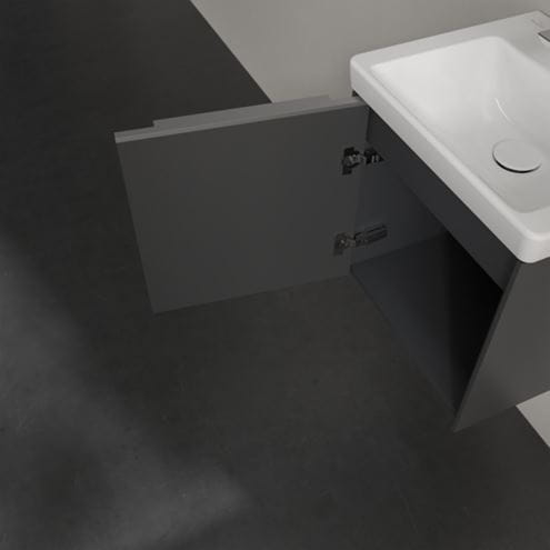 VILLEROY & BOCH VERITY EXCLUSIVE skrinka pod umývadlo 42,3x37,8x42,9 cm, 1 dvierka, pánty vľavo, Graphite A87900VR Obrázek - fotka