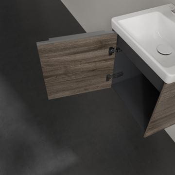 VILLEROY & BOCH VERITY EXCLUSIVE skrinka pod umývadlo 42,3x37,8x42,9 cm, 1 dvierka, pánty vľavo, Oak Stone A87900RK Obrázek - fotka