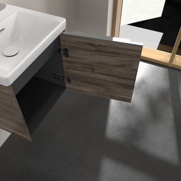VILLEROY & BOCH VERITY EXCLUSIVE skrinka pod umývadlo 42,3x37,8x42,9 cm, 1 dvierka, pánty vpravo, Oak Stone A87800RK Obrázek - fotka