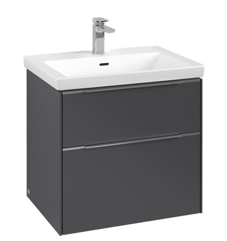 VILLEROY & BOCH VERITY EXCLUSIVE skrinka pod umývadlo 57,2x47,8x57,6 cm, 2 zásuvky, Graphite A69400VR Obrázek - fotka