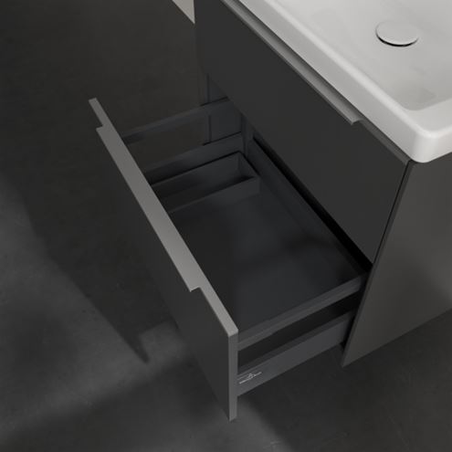 VILLEROY & BOCH VERITY EXCLUSIVE skrinka pod umývadlo 57,2x47,8x57,6 cm, 2 zásuvky, Graphite A69400VR Obrázek - fotka